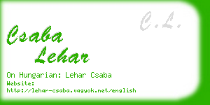 csaba lehar business card
